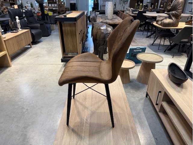 Keukenstoel natascha (6x) cognac - afbeelding 2 van  3