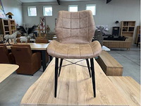 Keukenstoel taupe (6x) - afbeelding 1 van  3