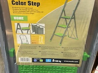 Keukentrap met hoge beugel 3 tr max 150 kg alu - afbeelding 3 van  3