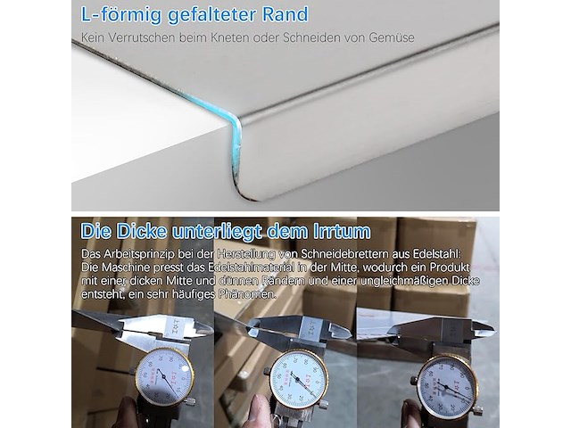 Keukenwerkblad van roestvrij staal, 70 x 50 cm - afbeelding 4 van  4