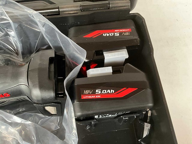 Keyang dg18bl-125s haakse slijpmachine met 2 accu’s en lader - afbeelding 1 van  4