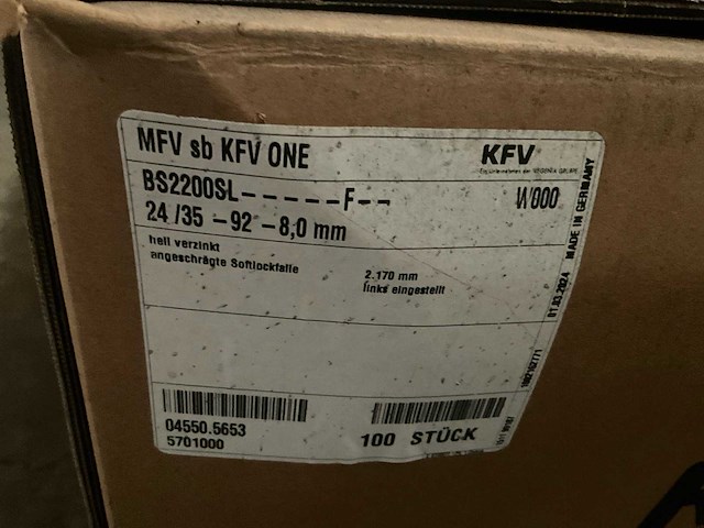 Kfv one bs2200sl meerpuntssluitingen (100x) - (kp1010) - afbeelding 12 van  15