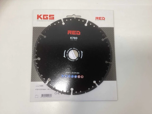 Kgs red diamantslijpschijf 180mm - afbeelding 6 van  6