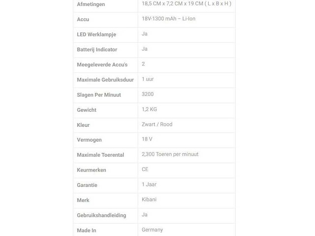 Kibani boormachine - afbeelding 4 van  12