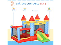Kids bouncy castle met trampolineglijbaan, blaas 350w - afbeelding 4 van  5