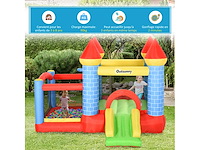 Kids bouncy castle met trampolineglijbaan, blaas 350w - afbeelding 5 van  5