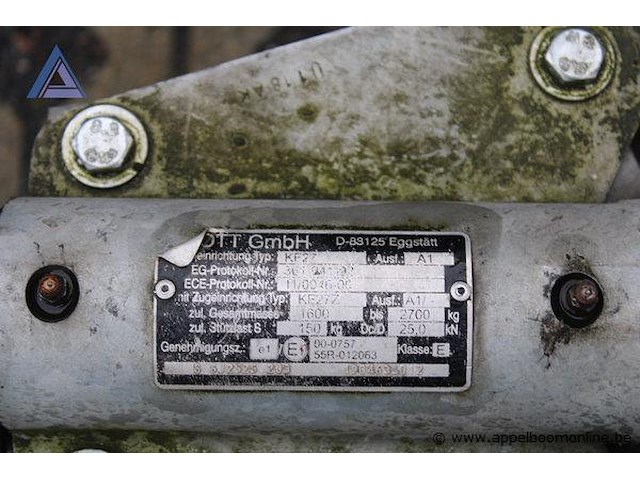 Kiep aanhangwagen henra, xlukp27c018126281, datum 1e insch 26/03/2018, kentekenbewijs deel i+ii, gelijkvormigheidsattest, identificatieverslag - afbeelding 4 van  5