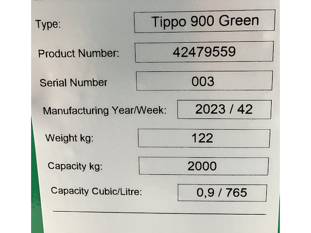 Kiepcontainer 2000kg - afbeelding 4 van  4