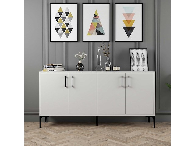 Kiev 16 console | 100% melamine | wit - afbeelding 1 van  6