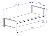 Kinder- en tienerbed lugano | 90 x 200 cm | artisan oak-design - afbeelding 6 van  7