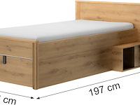 Kinder- en tienerbed met opbergruimte lugano | 90 x 200 cm | artisan oak-design - afbeelding 5 van  7