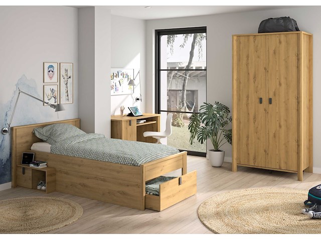 Kinder- en tienerbed met opbergruimte lugano | 90 x 200 cm | artisan oak-design - afbeelding 6 van  7