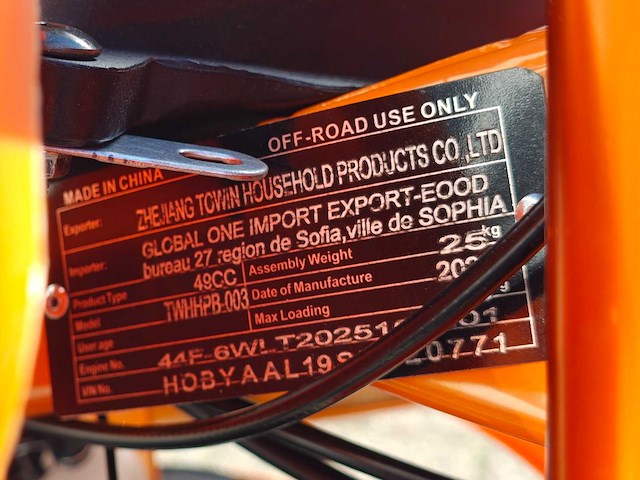 Kinder crosser 49 cc orange - afbeelding 10 van  11