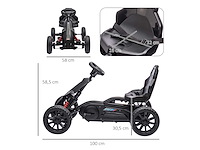 Kinder-gokart met pedaalkart en 4-standen verstelbare stoel - afbeelding 5 van  10