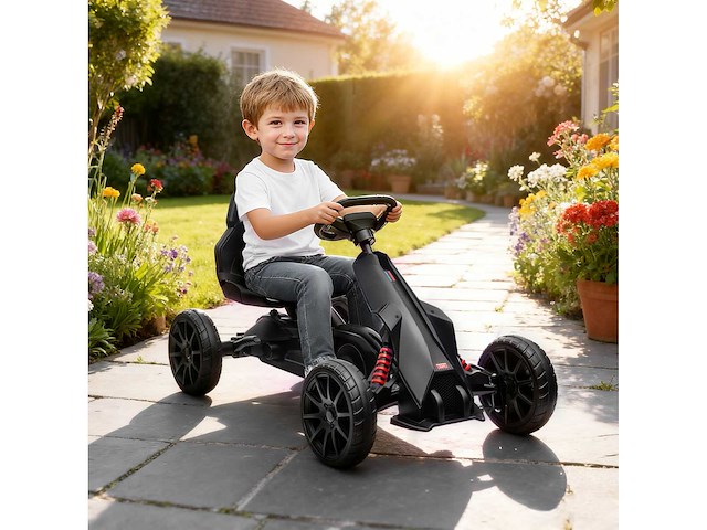 Kinder-gokart met pedaalkart en 4-standen verstelbare stoel - afbeelding 2 van  8