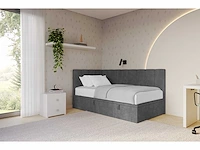Kinderbed 100x200 cm - donkergrijs - afbeelding 3 van  8
