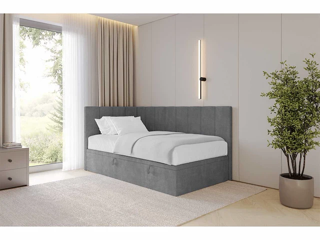 Kinderbed 100x200 cm - donkergrijs - afbeelding 5 van  8