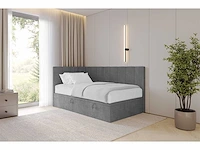 Kinderbed 100x200 cm - donkergrijs - afbeelding 5 van  8