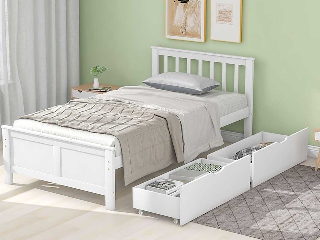Kinderbed 90 x 200 cm, met 2 lades, opbergruimte - afbeelding 6 van  6