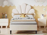 Kinderbed 90x200 cm - beige velvet