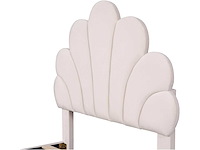 Kinderbed 90x200 cm - beige velvet - afbeelding 6 van  8