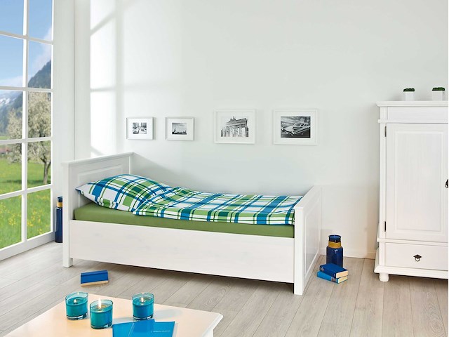 Kinderbed danz 90x200 cm - white wash - afbeelding 2 van  9