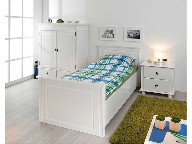Kinderbed danz 90x200 cm - white wash - afbeelding 5 van  9