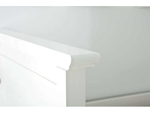 Kinderbed danz 90x200 cm - white wash - afbeelding 9 van  9