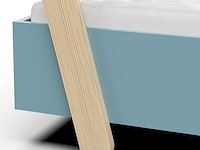 Kinderbed lodge | 223,2 x 105,5 x 129,7 cm | blauw-wit - afbeelding 6 van  7