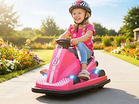 Kinderbotsauto, 360° rotatie, stuurwiel, ed-lichten - afbeelding 1 van  8