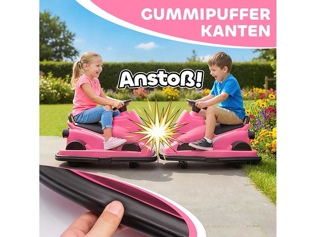 Kinderbotsauto, 360° rotatie, stuurwiel, ed-lichten - afbeelding 7 van  8