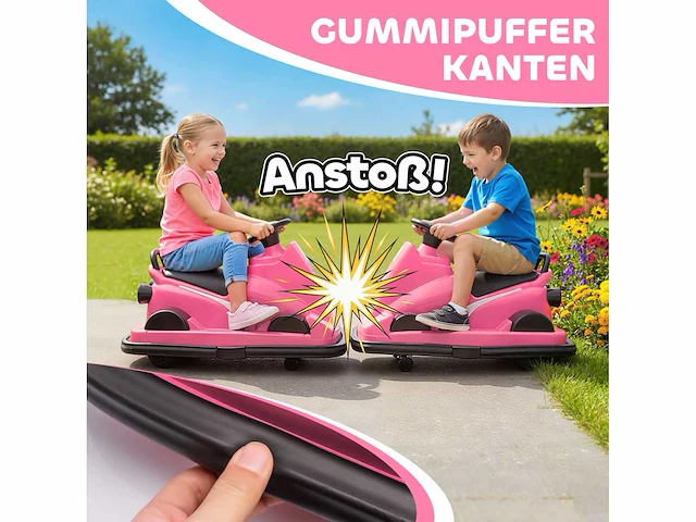 Kinderbotsauto, 360° rotatie, stuurwiel, ed-lichten - afbeelding 7 van  7