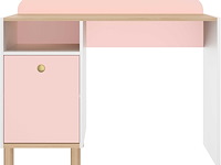 Kinderbureau romy | 110 x 52 x 85 cm | wit-pastelroze