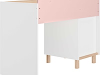 Kinderbureau romy | 110 x 52 x 85 cm | wit-pastelroze - afbeelding 3 van  6