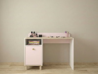 Kinderbureau romy | 110 x 52 x 85 cm | wit-pastelroze - afbeelding 6 van  6