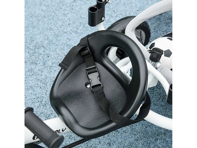 Kinderdriewieler, kinderfiets, achterste mand, bekerhouder, luifel, metalen frame, groen - afbeelding 4 van  4