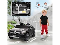 Kinderelektrische auto, 12v elektrisch voertuig, 2.4g afstandsbediening, 3 versnellingen, langzaam starten, 105x68x50cm, zwart - afbeelding 3 van  7