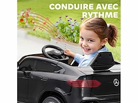 Kinderelektrische auto, 12v elektrisch voertuig, 2.4g afstandsbediening, 3 versnellingen, langzaam starten, 105x68x50cm, zwart - afbeelding 7 van  7