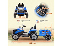 Kinderen elektrische tractor met uitneembare aanhanger - afbeelding 2 van  3