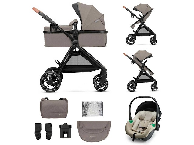Kinderkraft esme pro 3in1 kinderwagen / combinatiekinderwagen, kinderkraft: sand beige - afbeelding 1 van  8