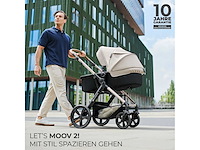 Kinderkraft moov 2 air 3-in-1 kinderwagen - opblaasbare wielen - 2-in-1 stoel - mink pro i-size autostoeltje inbegrepen - tot 27 kg - upf50+ cockpitkap - zwart - afbeelding 1 van  6