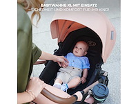 Kinderkraft moov 2 air 3-in-1 kinderwagen - opblaasbare wielen - 2-in-1 stoel - mink pro i-size autostoeltje inbegrepen - tot 27 kg - upf50+ cockpitkap - zwart - afbeelding 5 van  6