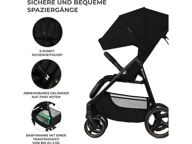 Kinderkraft trig 3 wagen - grote kinderwagen tot 25 kg - afbeelding 2 van  4