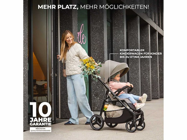 Kinderkraft trig 3 wagen - grote kinderwagen tot 25 kg - afbeelding 2 van  9