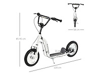 Kinderscooter, grote 12 inch rubberen pneumatische wielen - afbeelding 3 van  5
