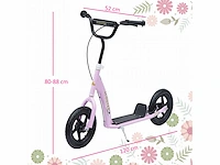 Kinderscooter scooterbanden 30 cm hoogte verstelbaar stuurhendel rem - afbeelding 3 van  5