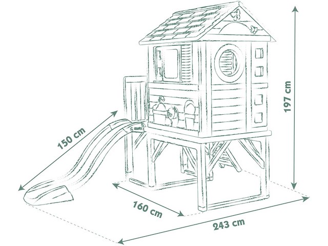 Kinderspeelhuis "smoby life on stilts" - afbeelding 6 van  6