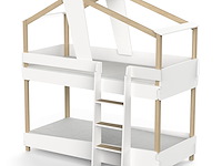 Kinderstapelbed timber | 204 x 112,3 x 214 cm | wit - afbeelding 1 van  4