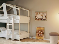 Kinderstapelbed timber | 204 x 112,3 x 214 cm | wit - afbeelding 4 van  4