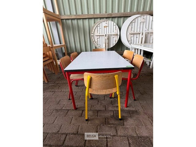 Kindertafel + 6 stoelen - afbeelding 2 van  3